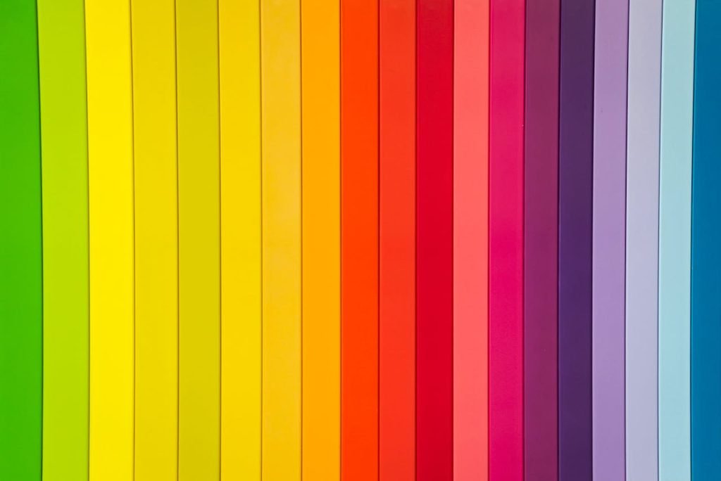 Colorful rainbow striped pattern ideal for creative design projects.